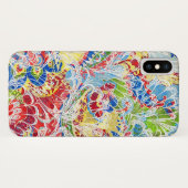 Niedliche bunte Vintage Blüte Case-Mate iPhone Hülle (Rückseite (Horizontal))