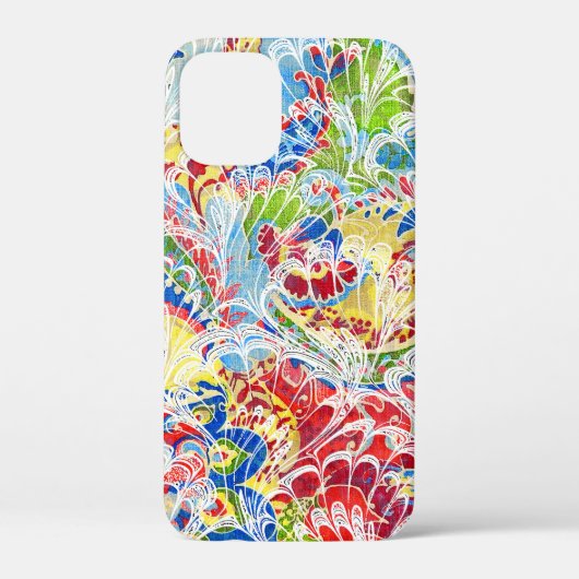Niedliche bunte Vintage Blüte Case-Mate iPhone Hülle (Rückseite)