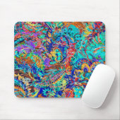 Niedliche bunte Vintage Blüte Mousepad (Mit Mouse)