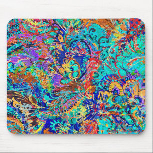 Niedliche bunte Vintage Blüte Mousepad