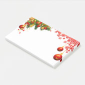 Niedliche, bunte Weihnachtsschmuck, Urlaub Post-it Klebezettel (angewinkelt)