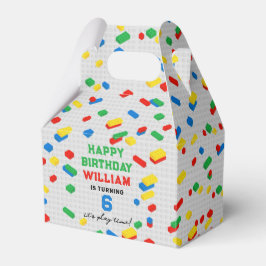 Niedliche Bunte Ziegel Gebäude Blocks Kindergeburt Geschenkschachtel