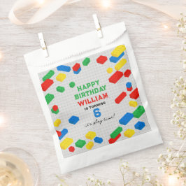 Niedliche Bunte Ziegel Gebäude Blocks Kindergeburt Geschenktütchen