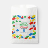 Niedliche Bunte Ziegel Gebäude Blocks Kindergeburt Geschenktütchen (Vorderseite)