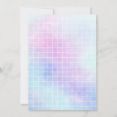 Niedliche Burg Märchen Hochzeit Einladung (Rückseite)