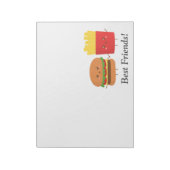 Niedliche Burger und Freunde, die besten Freunde Notizblock (Rotiert)