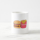Niedliche Burger und Fries Perfect Pair Kaffeetasse (Mittel)