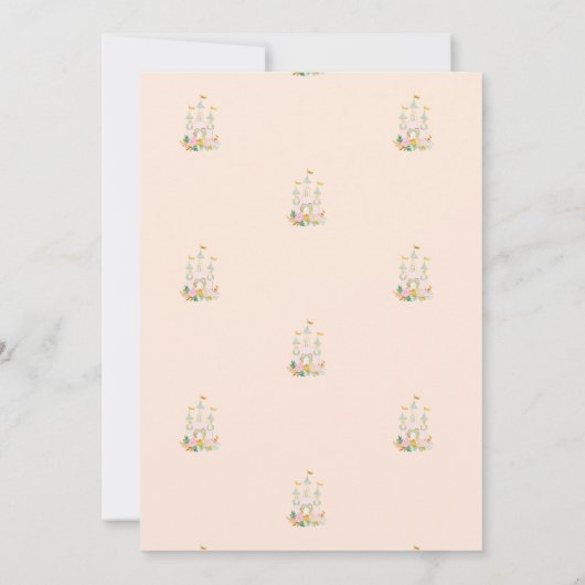 Niedliche Burgsteine Geburtstag Einladung (Rückseite)