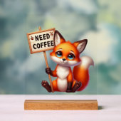 Niedliche Bürobedürfnisse für Kaffeelocken Acrylschild (Neutral)