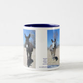 Niedliche Burros-Freundschaft Zweifarbige Tasse (Mittel)