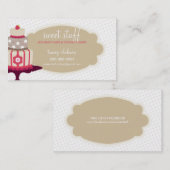 NIEDLICHE BUSINESS KARTE Süßkuchengebäck Rotes Gol (Vorne/Hinten)