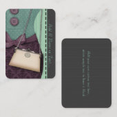 Niedliche Butike-Retro Ausstattung und Handtasche Visitenkarte (Vorne/Hinten)