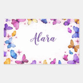 Niedliche Butterfly-Aufkleber Rechteckiger Aufkleber (Vorderseite)