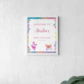 Niedliche Butterfly Baby Dusche Willkommen Poster