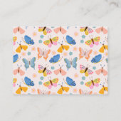 Niedliche Butterfly Babydusche Anfrage Begleitkarte (Rückseite)