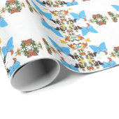 Niedliche Butterfly Collage 24lb Texthandschuhe Geschenkpapier (Rolleneckpunkt)