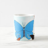 Niedliche Butterfly-Collage & Wildblume-Tasse Kaffeetasse (Mittel)