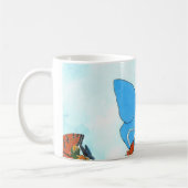 Niedliche Butterfly-Collage & Wildblume-Tasse Kaffeetasse (Links)