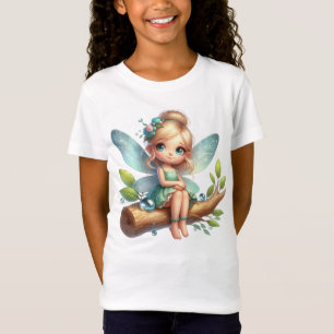 Niedliche Butterfly-Fantasie-Einhornmädchen T-Shirt