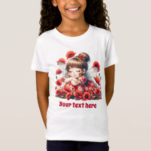 Niedliche Butterfly-Fantasie-Einhornmädchen T-Shirt