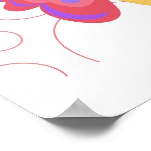 Niedliche Butterfly-Kawaii-Sammlung Poster (Ecke)