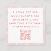 Niedliche Butterfly-Muster Ästhetik hinzufügen QR- Quadratische Visitenkarte (Rückseite)