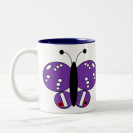 Niedliche Butterfly-Tasse - Lila Kaiser Zweifarbige Tasse