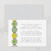 Niedliche Button Babyduschkarte Begleitkarte (Vorne/Hinten)