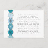 Niedliche Button Babyduschkarte Begleitkarte (Vorderseite)