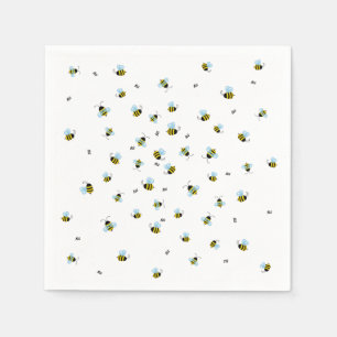 Niedliche Buzzing Bees Beneficial Garden Insekten Serviette