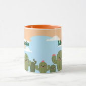 Niedliche Cacti Blue Sky Tasse (Zentrum)