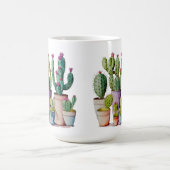 Niedliche Cacti cactus succulents in Töpfen Kaffeetasse (Mittel)