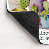 Niedliche Cacti cactus succulents in Töpfen Mousepad (Ecke)