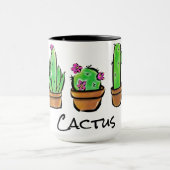 Niedliche Cactus cacti succulents wüste Blume Tasse (Zentrum)
