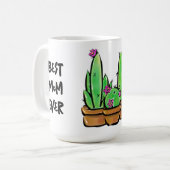Niedliche Cactus cacti succules beste Mutter aller Kaffeetasse (Vorderseite Links)