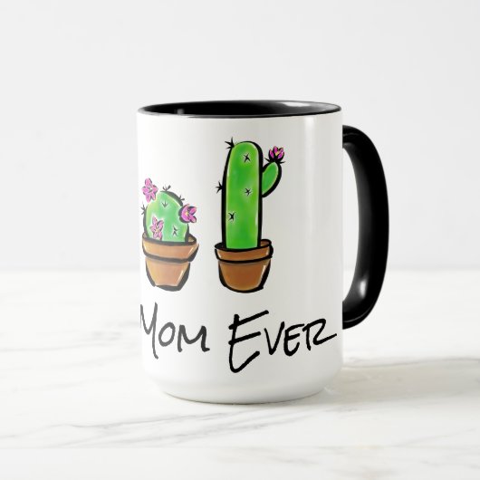 Niedliche Cactus cacti succules beste Mutter aller Tasse (VorderseiteRechts)