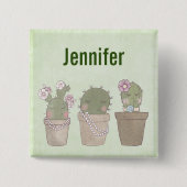 Niedliche Cactus Girls mit Schmuck Button (Vorderseite)