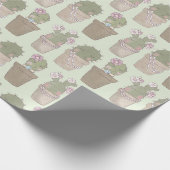 Niedliche Cactus Girls mit Schmuck Geschenkpapier (Ecke)