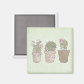 Niedliche Cactus Girls mit Schmuck Magnet (Vorderseite/Rückseite)