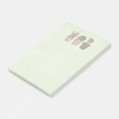 Niedliche Cactus Girls mit Schmuck Post-it Klebezettel (angewinkelt)