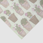 Niedliche Cactus Girls mit Schmuckmuster Seidenpapier (Ausschnitt)