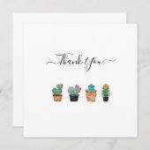 Niedliche Cactus Greenery Blume Dankeskarte (Vorne/Hinten)