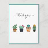 Niedliche Cactus Greenery Blume Postkarte (Vorderseite)