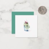 Niedliche Cactus Pflanze Note Card Mitteilungskarte (Vorderseite/Rückseite Beispiel)
