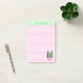 Niedliche Cactus Pflanze Personalisiert Lined Edit Post-it Klebezettel (Büro)