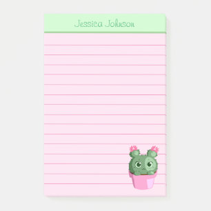 Niedliche Cactus Pflanze Personalisiert Lined Edit Post-it Klebezettel