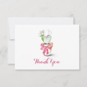 Niedliche Cactus Watercolor Valentine Dankeskarte (Vorderseite)