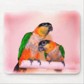 Niedliche Caique Parrot Pair Bird Art Mousepad (Vorne)