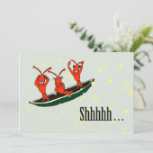 Niedliche Cajun Crawfish Überraschung Party Einlad Einladung (Stehend Vorderseite)