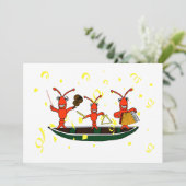 Niedliche Cajun Musik-Panzerkrebs-Party Einladung (Stehend Vorderseite)